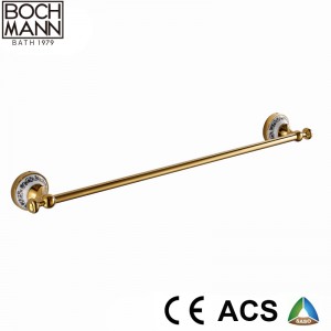 High Quality Popular Traditional Brass Golden Color Single Towel Bar