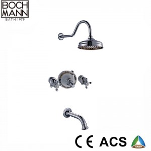 Luxury Traditional  Full brass concealed shower set faucet