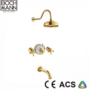 Luxury Traditional  Full brass concealed shower set faucet