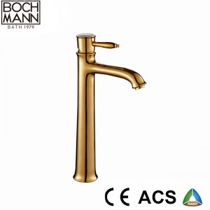 Luxury Design Art Chrome Deck Mounted Bathroom Water Faucet