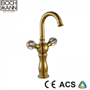 Luxury Traditional  Full brass  double handle basin faucet