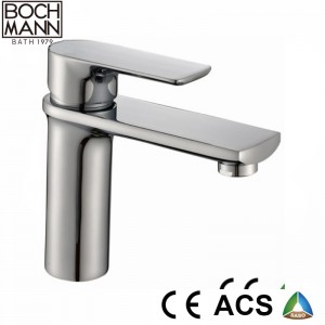 Wide Spout Brass Material Standard Chrome Plating High Water Bathroom Basin Faucet