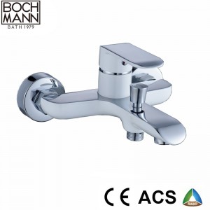 Chrome and White Color Wall Mounted Bath Faucet with Ce Saso Saber