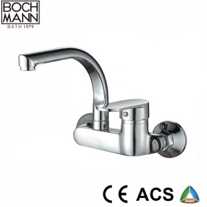 Chrome Plated copper water kitchen faucet