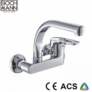 Chrome Plated copper water kitchen faucet