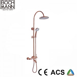 Wall Mounted Full Brass Rain Shower Set Faucet for Hotel Villa Bathroom