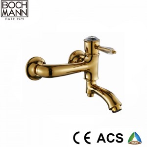 Wall Mounted Full Brass Rain Shower Set Faucet for Hotel Villa Bathroom