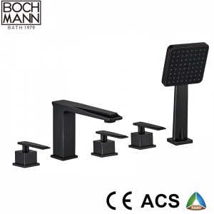 5 pieces split  bathtub faucet with handle shower in ORB