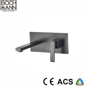 ORB square wall mounted brass body basin mixer