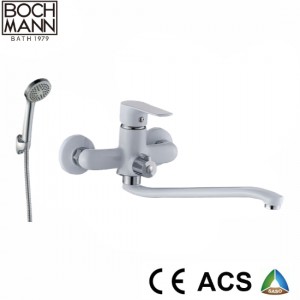 Deck Mounted Zinc Basin Mixer and Bathromm Basin Faucet for Cold Hot Water
