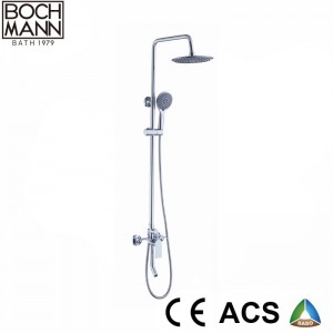 matt black  round shape  brass shower set faucet