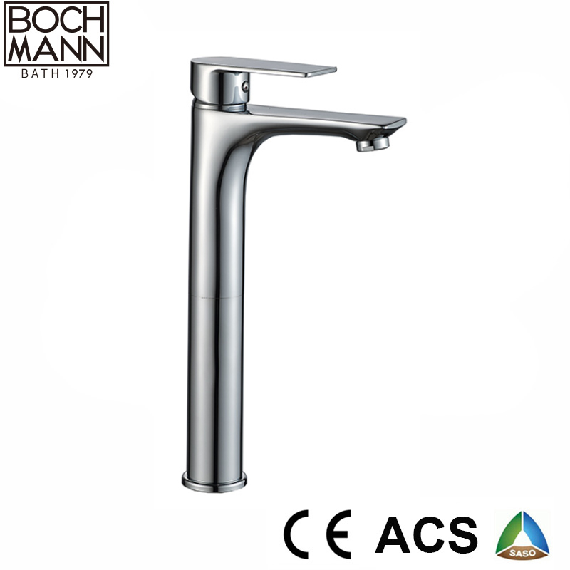 chrome platedf high  bathroom basin faucet