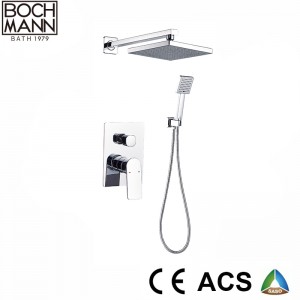 matt black  round shape  brass shower set faucet