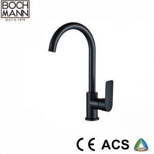 matt black color high  bathroom basin faucet