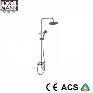 Competitive Ultra Thin Brass Body Rain Shower Set Water Faucet with Colorful Handle