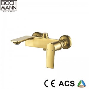 brushed gold color   brass casting patent design bath faucet