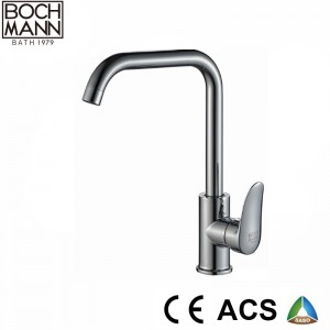 chrome round shape brass kitchen sink faucet