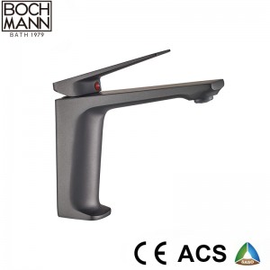 gun metal gray color morden patent design brass  basin faucet
