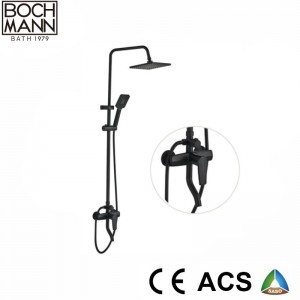 matt black Rain Shower Set Faucet with Brass Body