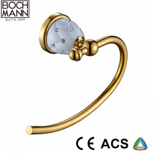 Traditional Design Golden Color Single Towel Bar for Luxury Bathroom