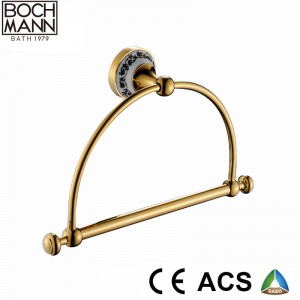 High Quality Popular Traditional Brass Golden Color Single Towel Bar