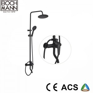 matt black Rain Shower Set Faucet with Brass Body