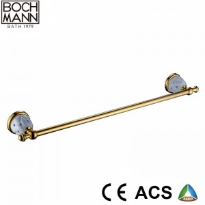 Traditional Design Golden Color Single Towel Bar for Luxury Bathroom