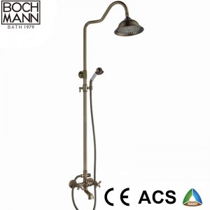 Bronze Color Traditional Full Brass Dual Handle Sink Water Faucet for Kitchen
