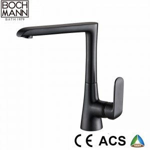 fashion Matt Black Color Swivel Spout Copper Water Faucet for Kitchen with Ce Saso