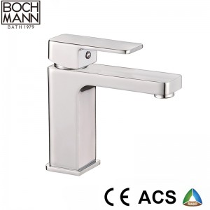 luxury morden brass heavy weight square basin mixer