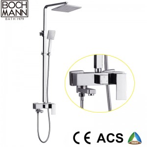Luxury   chrome  brass square bath faucet