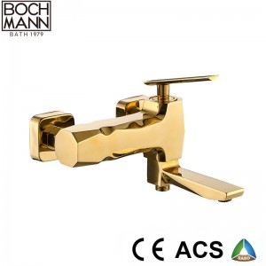 luxury traditional  brass  rain shower set faucet in gold color
