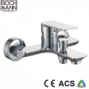 Exposed Wall Mounted Single Handle Bath Tub Mixer Shower Faucet