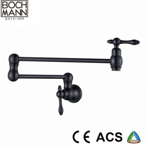 American style brass foldable ORB wall kitchen faucet