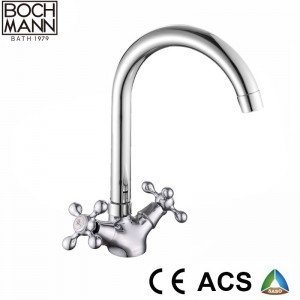 Boch Mann Kitchen Faucet and Zinc Body Double Handle Kitchen Mixer