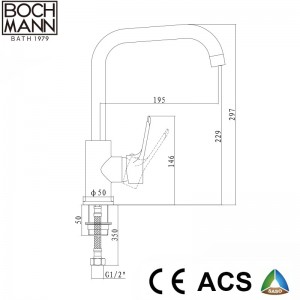 Matt black Economic brass body  sink faucet