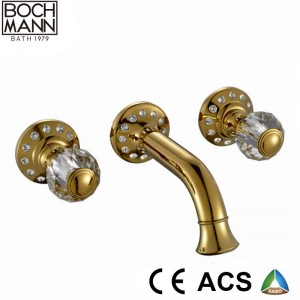 Luxury Traditional  Full brass  double handle basin faucet
