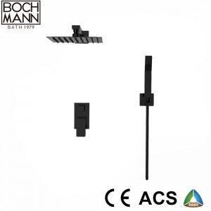 Black Color Shower Set and Brass Body Bathroom Faucet