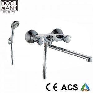 Bathroom Tub Faucet and Zinc Body Wall Shower Faucet with Plastic Handle Shwoer