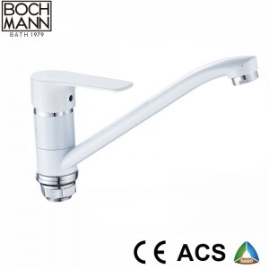 White Color Shower Faucet and Zinc Body Bathroom Tub Faucet with Plastic Handle Shower