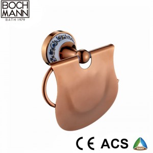 High Quality Traditional Rose Golden Color Brass Bathroom Towel Ring