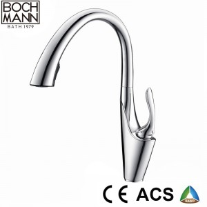 Black White Brass Body Kitchen Sink Mixer with Movable Colorful Spout